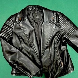 Black leather jacket